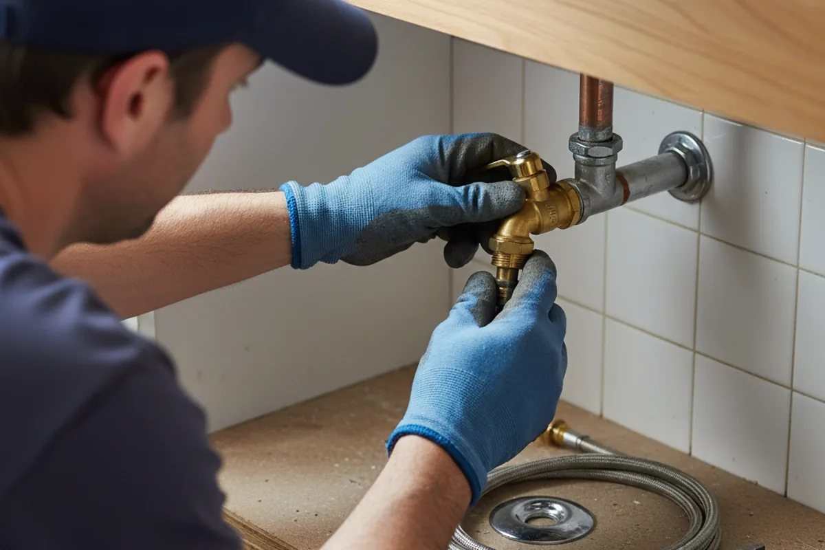 Shutoff valve and fitting work during Emergency Plumbing in Lafayette
